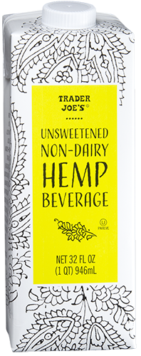 Unsweetened Non-Dairy Hemp Beverage Plant Seeds Used Make - TJ Trader Joe's Grocery Delivery