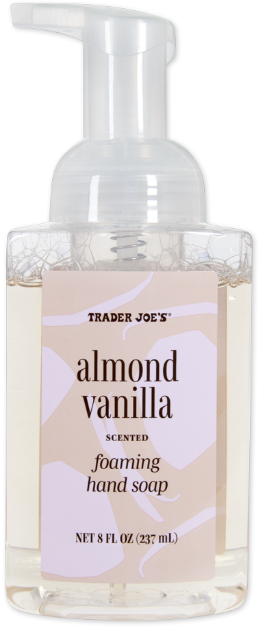 Almond Vanilla Scented Foaming Hand Soap Surface Clean Bottle Liquid - TJ Trader Joe's Grocery Delivery
